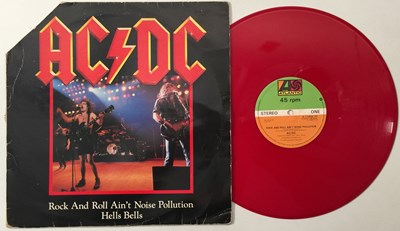 Lot 320 - AC/DC - ROCK AND ROLL AIN'T NOISE POLLUTION 12" RED VINYL (ONLY KNOWN COPY - K11630T)