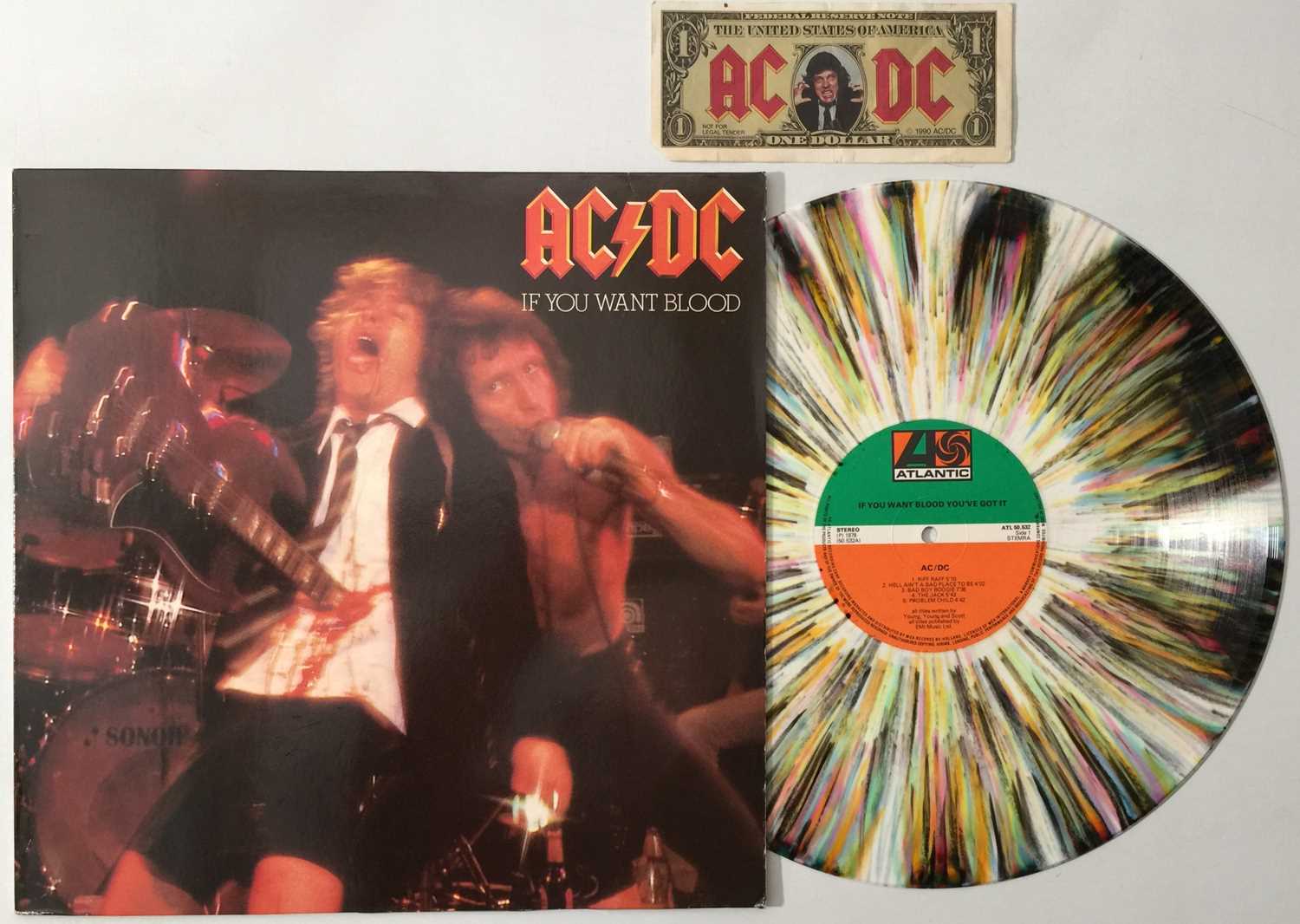 Lot 322 - AC/DC - IF YOU WANT BLOOD YOU'VE GOT IT LP (DUTCH SPLATTER VINYL - ATLANTIC ATL 50.532)