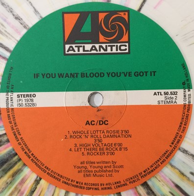 Lot 322 - AC/DC - IF YOU WANT BLOOD YOU'VE GOT IT LP (DUTCH SPLATTER VINYL - ATLANTIC ATL 50.532)