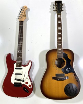 Lot 38 - KAY ELFOLK ACOUSTIC & SX ELECTRIC GUITAR.