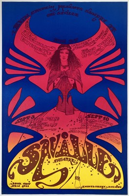 Lot 304 - JIMI HENDRIX - AN ORIGINAL HAPSHASH AND THE COLOURED COAT POSTER.