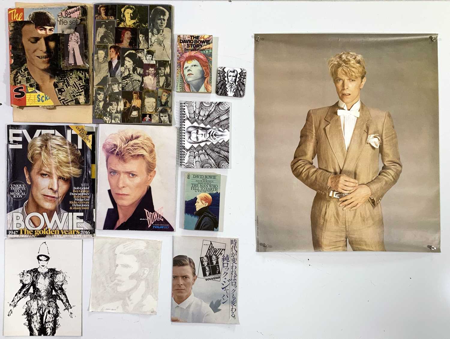 Lot 384 - DAVID BOWIE - PROGRAMMES, SCRAPBOOKS AND POSTER.