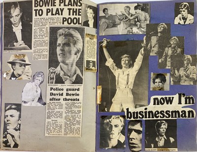 Lot 384 - DAVID BOWIE - PROGRAMMES, SCRAPBOOKS AND POSTER.