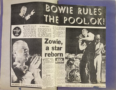 Lot 384 - DAVID BOWIE - PROGRAMMES, SCRAPBOOKS AND POSTER.