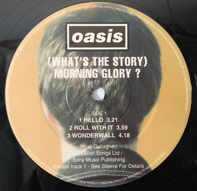 Lot 86 - OASIS - (WHAT'S THE STORY) MORNING GLORY LP (UK DAMONT ORIGINAL - CRELP 189)