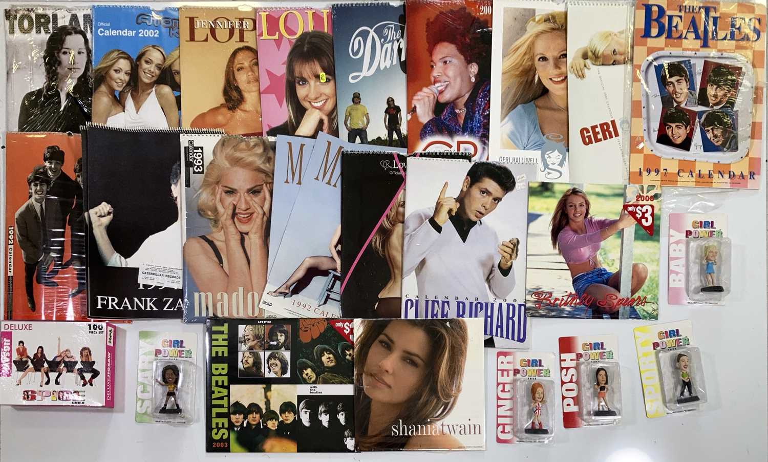 Lot 45 - POP CALENDARS AND SPICE GIRLS MEMORABILIA.