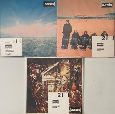 Lot 26 - OASIS - WHATEVER/ROLL WITH IT/DON'T LOOK BACK IN ANGER - ORIGINAL UK 12"