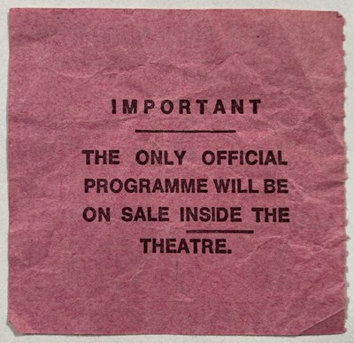 Lot 277 - DAVID BOWIE - A RARE TICKET STUB FOR THE 'FINAL' ZIGGY CONCERT.