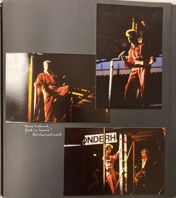 Lot 201 - DAVID BOWIE - GLASS SPIDER TOUR SCRAPBOOK WITH ORIGINAL PHOTOS