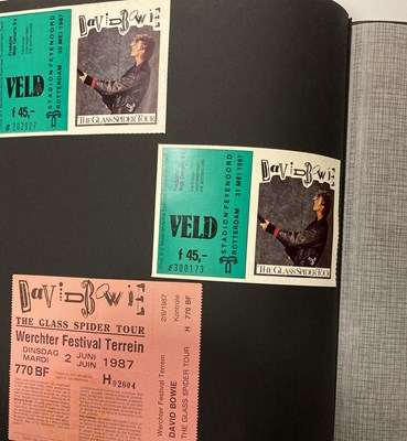 Lot 201 - DAVID BOWIE - GLASS SPIDER TOUR SCRAPBOOK WITH ORIGINAL PHOTOS