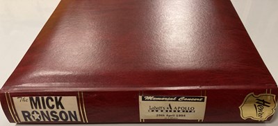 Lot 202 - MICK RONSON MEMORIAL CONCERT SCRAPBOOK WITH ORIGINAL PHOTOS