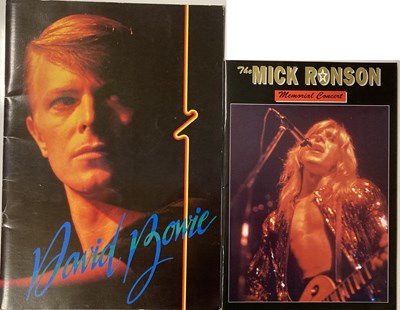 Lot 203 - MICK RONSON MEMORIAL CONCERT SIGNED PROGRAMME / BOWIE 1978 SIGNED PROGRAMME