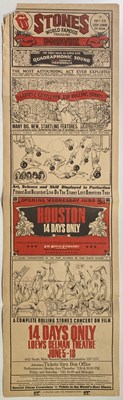 Lot 466 - THE ROLLING STONES: A POSTER FOR 'STONES WORLD FAMOUS TRAVELING MOVIE'