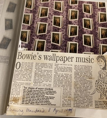 Lot 204 - DAVID BOWIE 1995 EXHIBITION SCRAPBOOK WITH ORIGINAL PHOTOS