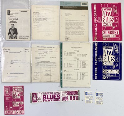Lot 51 - NATIONAL JAZZ AND BLUES FESTIVAL - 1960S EPHEMERA / DOCUMENTS.