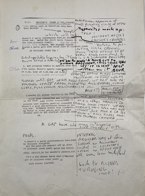Lot 407 - MARK E. SMITH / THE FALL - PROOF ARTWORK / MARK E. SMITH'S NOTES ON CRUISER'S CREEK.