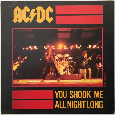 Lot 779 - AC/DC - YOU SHOOK ME ALL NIGHT LONG 7" (RARE UK MISPRESS - K11600)