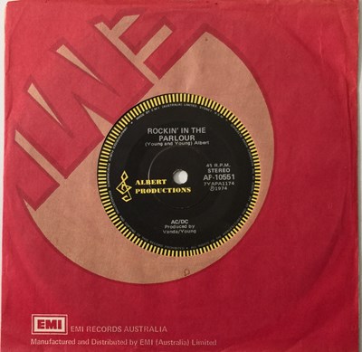 Lot 2 - AC/DC - CAN I SIT NEXT TO YOU, GIRL/ ROCKIN' IN THE PARLOUR 7" (AUSTRALIAN - AP-10551)