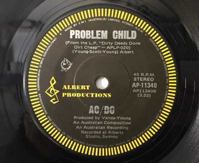 Lot 4 - AC/DC - LOVE AT FIRST FEEL/ PROBLEM CHILD 7"...