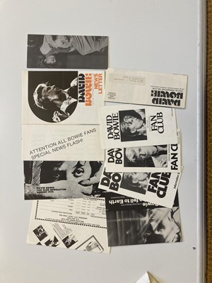 Lot 224 - DAVID BOWIE INTERNATIONAL FAN CLUB MEMORABILIA