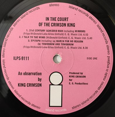 Lot 923 - KING CRIMSON - IN THE COURT OF THE CRIMSON KING (UK OG - ILPS-9111)