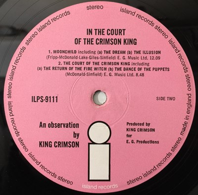 Lot 923 - KING CRIMSON - IN THE COURT OF THE CRIMSON KING (UK OG - ILPS-9111)