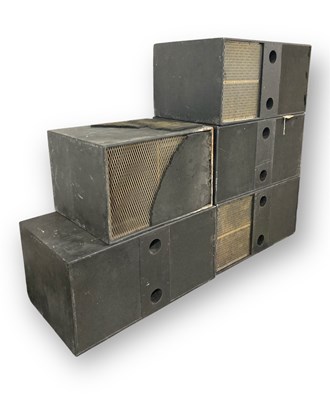 Lot 15 - STRAWBERRY STUDIOS - FIVE VINTAGE SPEAKERS FROM STRAWBERRY RENTALS.
