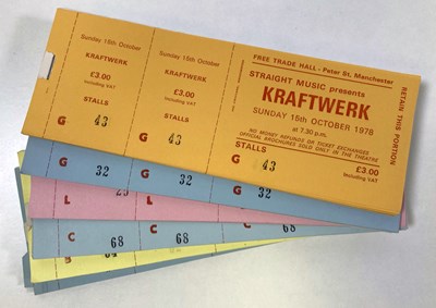 Lot 136 - MANCHESTER FREE TRADE HALL TICKET ARCHIVE - KRAFTWERK.