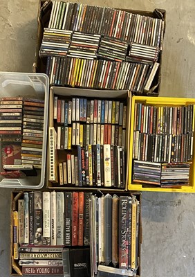 Lot 1069 - CD / CASSETTE / DVDs / BOOKS (CLASSIC ROCK & POP) COLLECTION