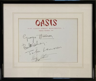 Lot 69 - THE BEATLES - PRINTED/REPRODUCTION SET OF AUTOGRAPHS.