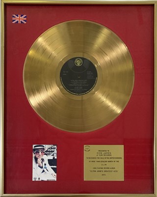 Lot 363 - ELTON JOHN - GREATEST HITS.. BPI AWARD.