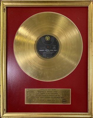 Lot 369 - ELTON JOHN - GOODBYE YELLOW BRICK ROAD.. GOLD AUSTRALIAN AWARD.