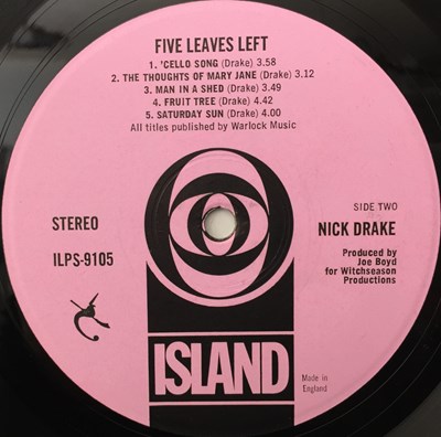 Lot 35 - NICK DRAKE - FIVE LEAVES LEFT LP (ORIGINAL UK PRESSING - ISLAND ILPS 9105)