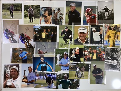 Lot 10 - SIGNED SPORTING PHOTOS - CYCLISTS / GOLFERS.