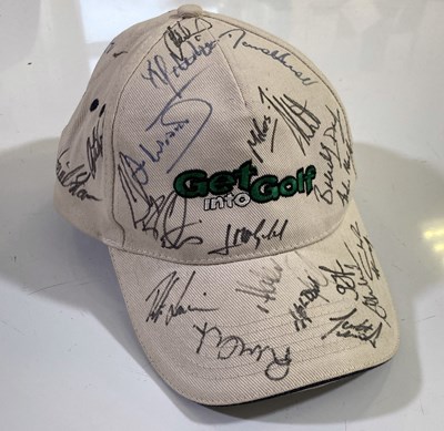 Lot 34 - GOLF MEMORABILIA - CAP SIGNED BY 30 STARS.