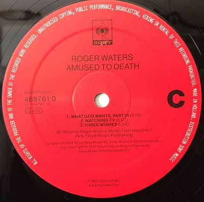 Lot 2 - ROGER WATERS - AMUSED TO DEATH LP (1992 OG - COLUMBIA 468761 0)
