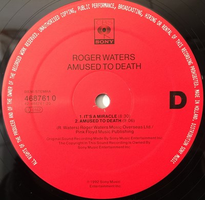 Lot 2 - ROGER WATERS - AMUSED TO DEATH LP (1992 OG - COLUMBIA 468761 0)