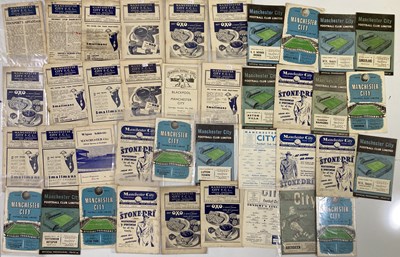 Lot 78 - FOOTBALL PROGRAMMES - MANCHESTER CITY 1940S/1950S.