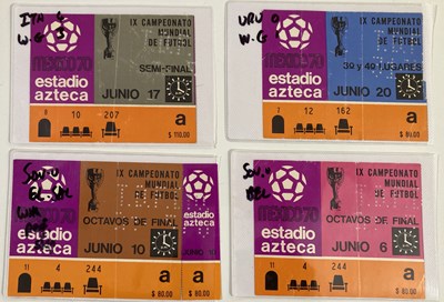 Lot 85 - FOOTBALL MEMORABILIA - WORLD CUP 1970 - TICKETS.
