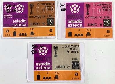 Lot 86 - FOOTBALL MEMORABILIA - WORLD CUP 1970 - TICKETS INC FINAL.