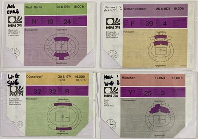 Lot 90 - FOOTBALL MEMORABILIA - WORLD CUP 1974 - TICKETS INC FINAL.
