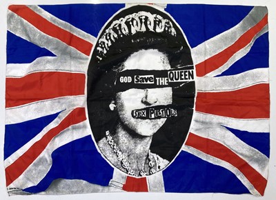 Lot 370 - THE SEX PISTOLS - A GOD SAVE THE QUEEN FLAG.