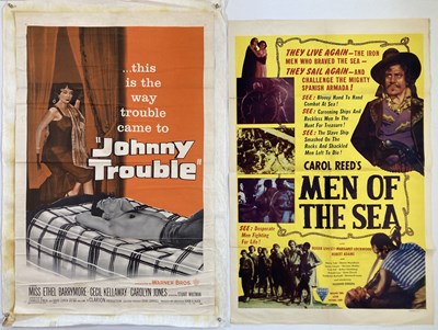 Lot 285 - FILM POSTERS - 1950S TITLES INC 'JOHNNY TROUBLE'.
