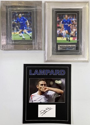 Lot 101 - FOOTBALL MEMORABILIA - FRANK LAMPARD/ZOLA SIGNED ITEMS.
