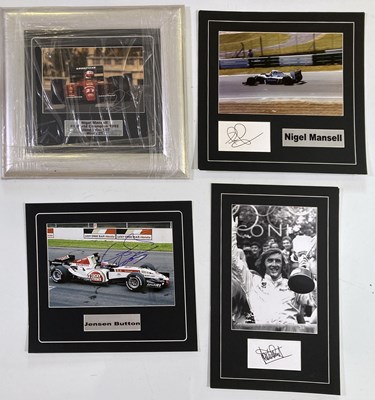 Lot 17 - FORMULA ONE/MOTOR RACING - AUOTGRAPHS INC JENSEN BUTTON.