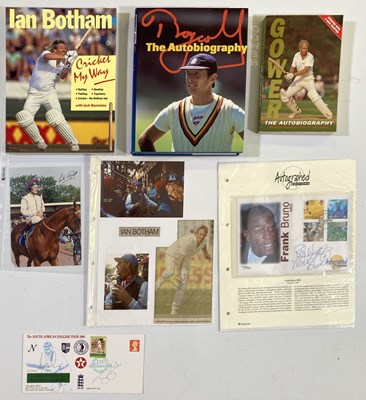 Lot 25 - SPORTING MEMORABILIA - SIGNED BOOKS INC CRICKET STARS.