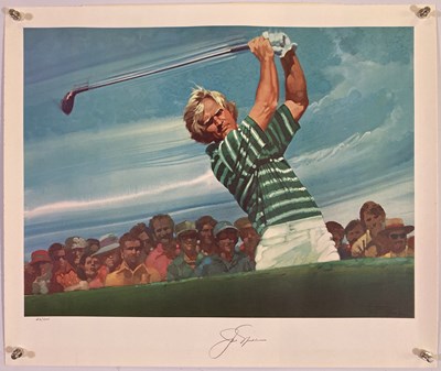 Lot 61 - GOLF MEMORABILIA - A LIVING LEGENDS PRINT SIGNED BY JACK NICKLAUS.