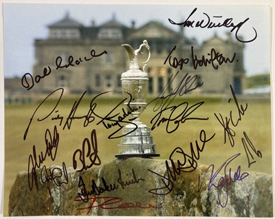 Lot 51 - GOLF MEMORABILIA - BRITISH OPEN CHAMPIONS SIGNED PHOTO.