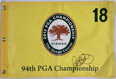 Lot 56 - GOLF MEMORABILIA - RORY MCILROY SIGNED 2012 FLAG.