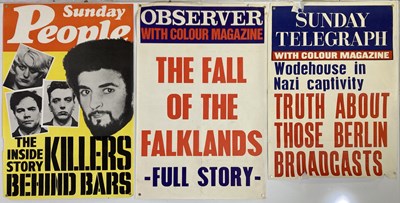 Lot 340 - NEWSPAPER BILLBOARD POSTERS.